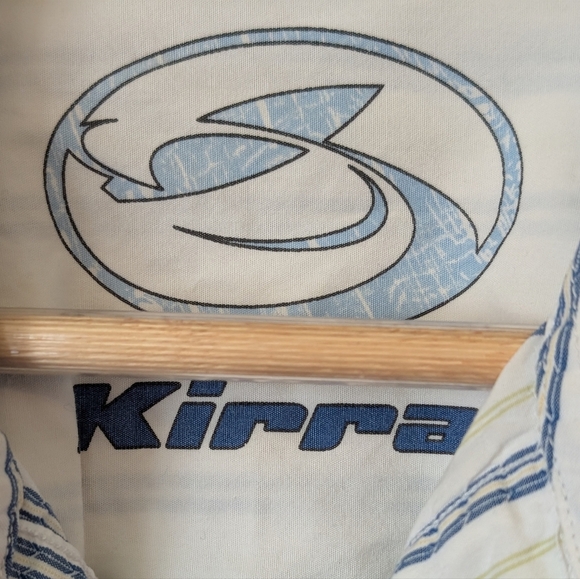 Kirra Mens Button Down 100% Cotton Striped Surfer Long Sleeve White - Picture 4 of 11